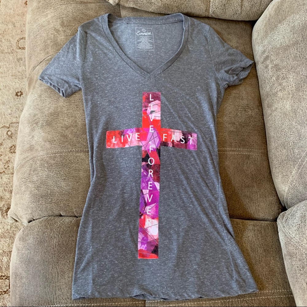 Empire Ladies Cross Live Fast, Live Forever Tee